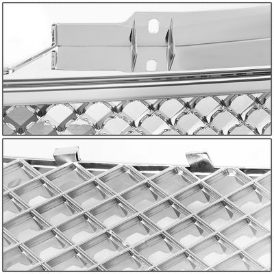 D-Motoring - Bumper Grille - Diamond Mesh Style - Chrome - Chevrolet Tahoe / Avalanche / Suburban / 1500 / 2500 - 4