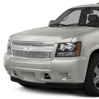 D-Motoring - Bumper Grille - Diamond Mesh Style - Chrome - Chevrolet Tahoe / Avalanche / Suburban / 1500 / 2500 - 2