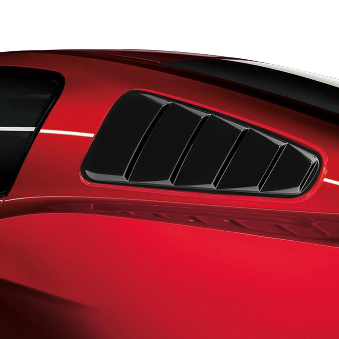 D-Motoring - Car Side Vents - Rear Side - Louvers - Glossy - Pair - 05-14 Ford Mustang Coupe - 1