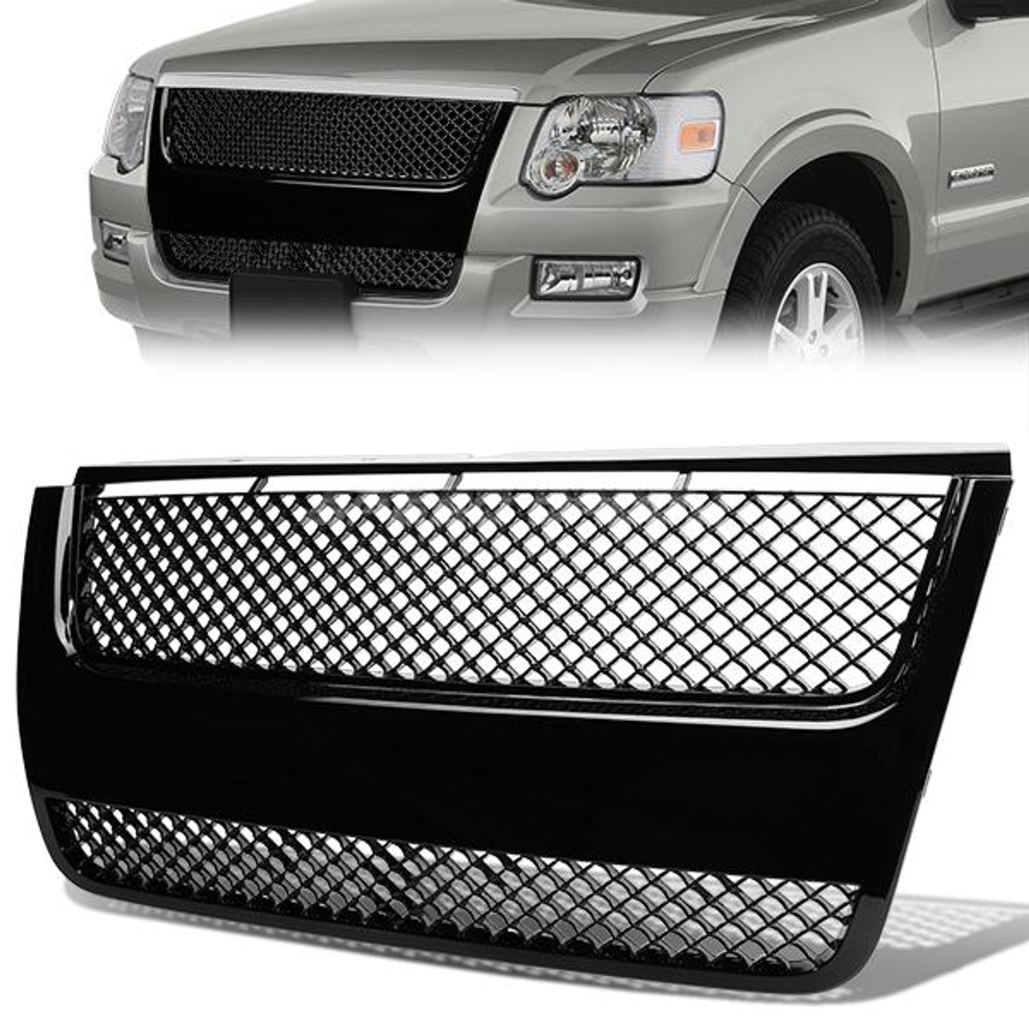 Diamond Mesh Front Grille <br>07-10 Ford Explorer Sport Trac