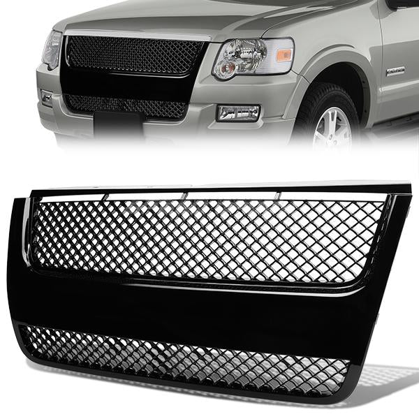 07-10 Ford Explorer Sport Trac Front Grille - Badgeless Diamond Mesh ...