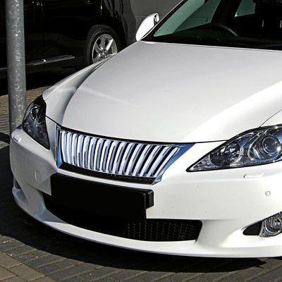 D-Motoring - Bumper Grille - Vertical Fence Style - Chrome - 06-08 Lexus IS250  / IS350 - 1