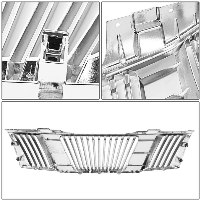 D-Motoring - Bumper Grille - Vertical Fence Style - Chrome - Nissan Frontier / Pathfinder - 5
