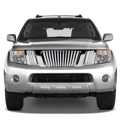 D-Motoring - Bumper Grille - Vertical Fence Style - Chrome - Nissan Frontier / Pathfinder - 1