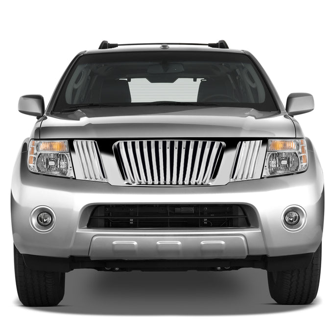 D-Motoring - Bumper Grille - Vertical Fence Style - Chrome - Nissan Frontier / Pathfinder - 1