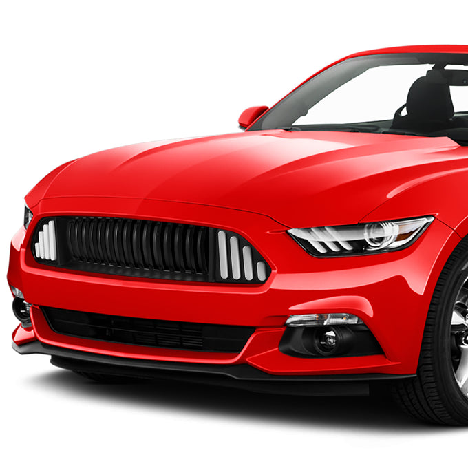 D-Motoring - 15-17 Ford MustangBumper Grille - LED DRL - Vertical Badgeless - 7