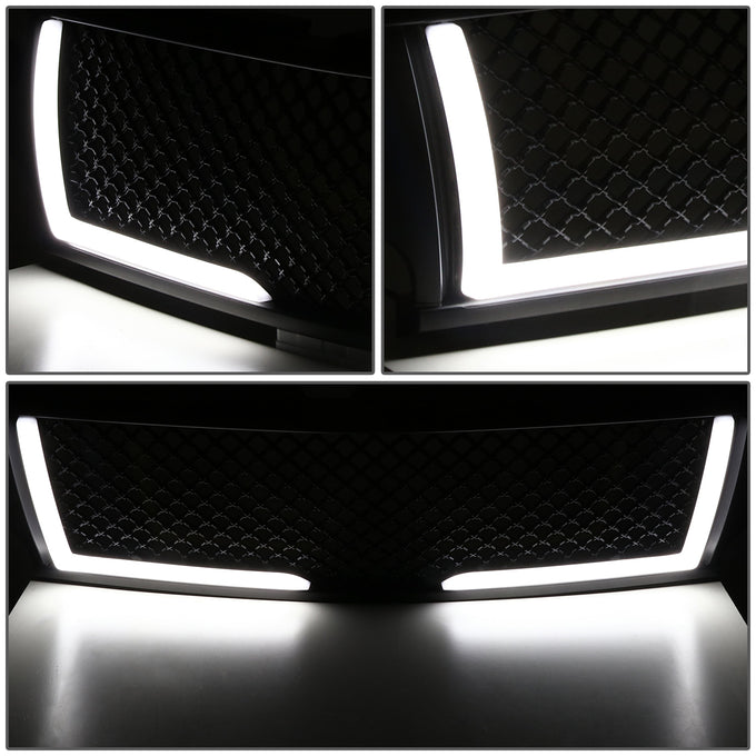 Diamond Mesh LED DRL Front Grille <br>99-02 Chevy Silverado 1500 2500 LD