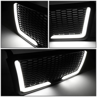Honeycomb Mesh LED Bar Front Grille <br>04-08 Ford F150