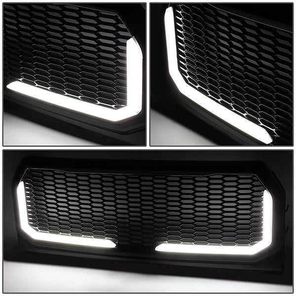 Honeycomb Mesh LED Bar Front Grille <br>15-17 Ford F150