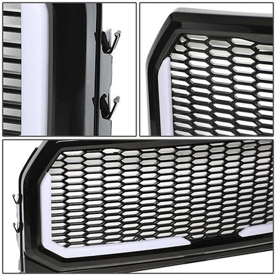 Honeycomb Mesh LED Bar Front Grille <br>15-17 Ford F150