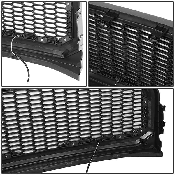 Honeycomb Mesh LED Bar Front Grille <br>15-17 Ford F150