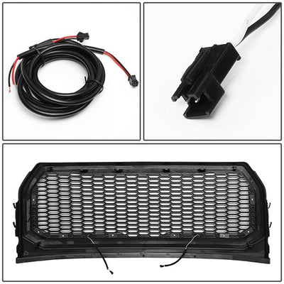 Honeycomb Mesh LED Bar Front Grille <br>15-17 Ford F150