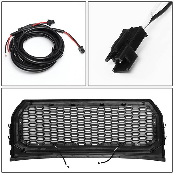 Honeycomb Mesh LED Bar Front Grille <br>15-17 Ford F150