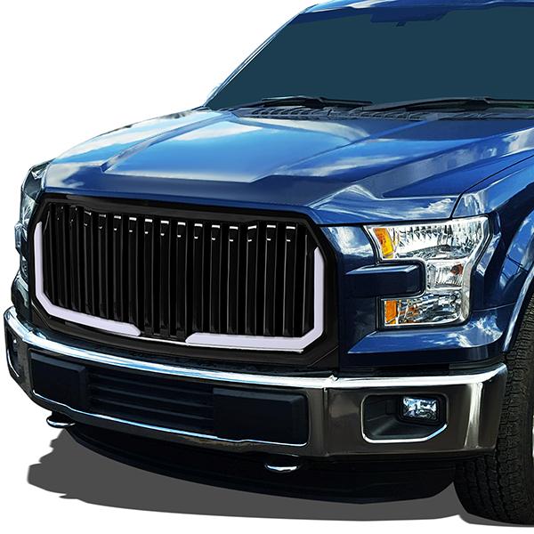 Vertical Fence LED Bar Front Grille <br>15-17 Ford F150