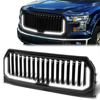 Vertical Fence LED Bar Front Grille <br>15-17 Ford F150