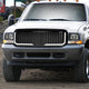 Honeycomb Mesh LED Bar Front Grille <br>99-04 Ford F250 F350 F450 F550 Super Duty