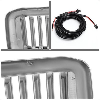 Vertical Fence LED Bar Front Grille <br>99-04 Ford F250 F350 F450 F550 Super Duty