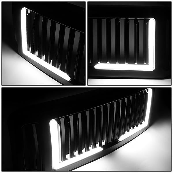 Vertical Fence LED Bar Front Grille <br>05-07 Ford F250 F350 F450 F550 Super Duty