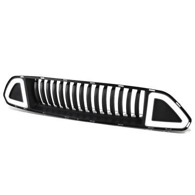 Vertical Fence LED DRL Front Upper Grille <br>15-17 Ford Mustang