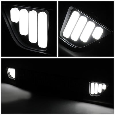Honeycomb Mesh LED DRL Front Lower Bumper Grille <br>15-17 Ford Mustang Base/Ecoboost/GT