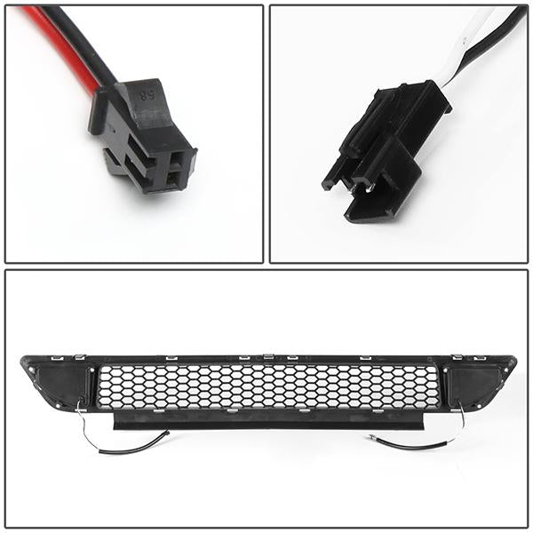 Honeycomb Mesh LED DRL Front Lower Bumper Grille <br>15-17 Ford Mustang Base/Ecoboost/GT