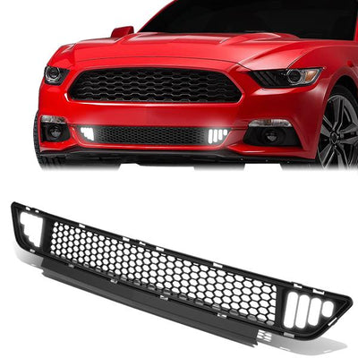 Honeycomb Mesh LED DRL Front Lower Bumper Grille <br>15-17 Ford Mustang Base/Ecoboost/GT