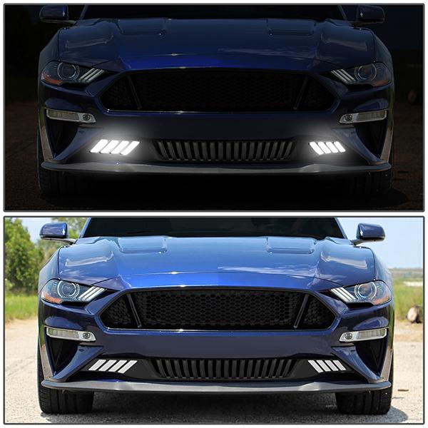 Vertical Fence Front Lower Bumper Grille <br>18-19 Ford Mustang 2.3L 5.0L