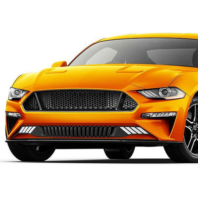 Vertical Fence Front Lower Bumper Grille <br>18-19 Ford Mustang 2.3L 5.0L