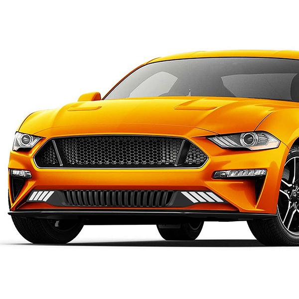 Vertical Fence Front Lower Bumper Grille <br>18-19 Ford Mustang 2.3L 5.0L