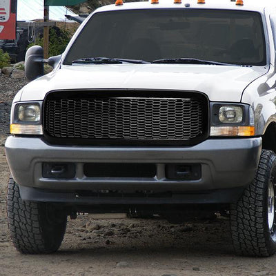 Honeycomb Mesh Front Grille <br>99-04 Ford F250 F350 F450 F550 Super Duty