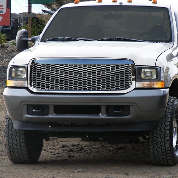 Honeycomb Mesh Front Grille <br>99-04 Ford F250 F350 F450 F550 Super Duty