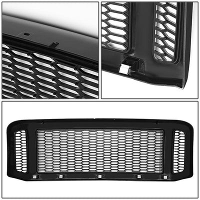 Honeycomb Mesh Front Grille <br>05-07 Ford F250 F350 F450 F550 Super Duty