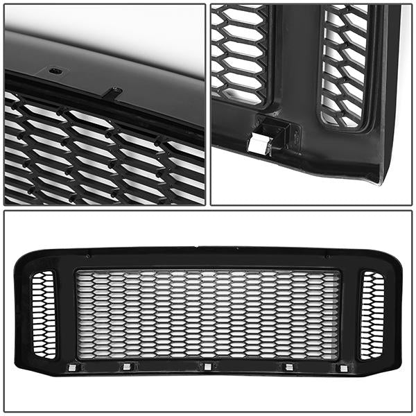 Honeycomb Mesh Front Grille <br>05-07 Ford F250 F350 F450 F550 Super Duty