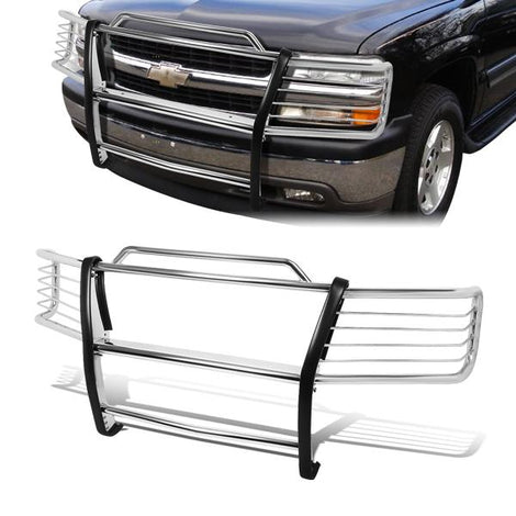 00-06 Chevy Suburban Tahoe 99-02 Silverado Brush Grille Guard - Stainless Steel