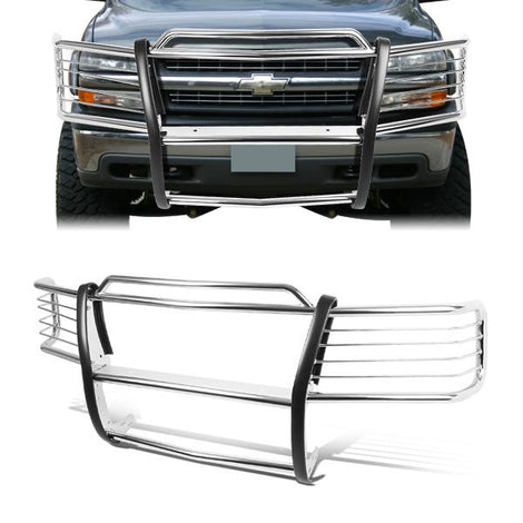 99-02 Chevy Silverado 2500 3500HD 00-06 Suburban Brush Grille Guard - Stainless Steel