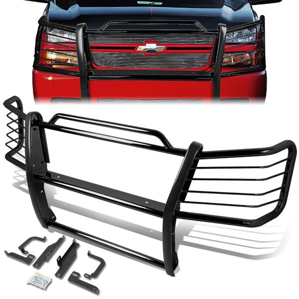 03-07 Chevy Silverado 1500 Brush Guard - Coated - Mild Steel - GRILL-G-009-BK - 1