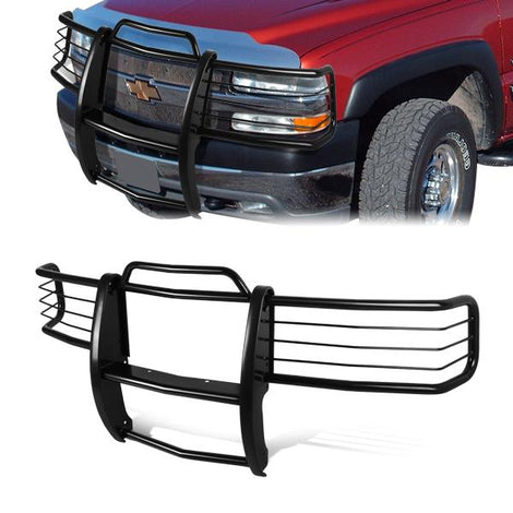 01-06 Chevy Silverado 1500HD 2500HD 3500 Brush Grille Guard - Steel - Black