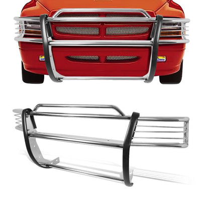 97-04 Dodge Dakota Durango Brush Grille Guard - Steel - Stainless Steel