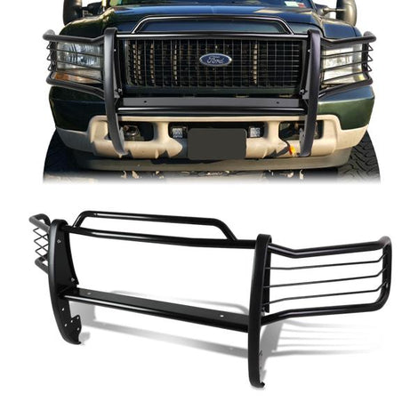 99-07 Ford F250 F350 F450 F550 Super Duty Excursion Brush Grille Guard - Steel - Black