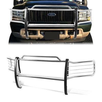 99-07 Ford F250 F350 F450 F550 Super Duty Excursion Brush Grille Guard - Stainless Steel