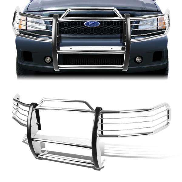 97-98 Ford F150 F250 Expedition Brush Grille Guard - Stainless Steel