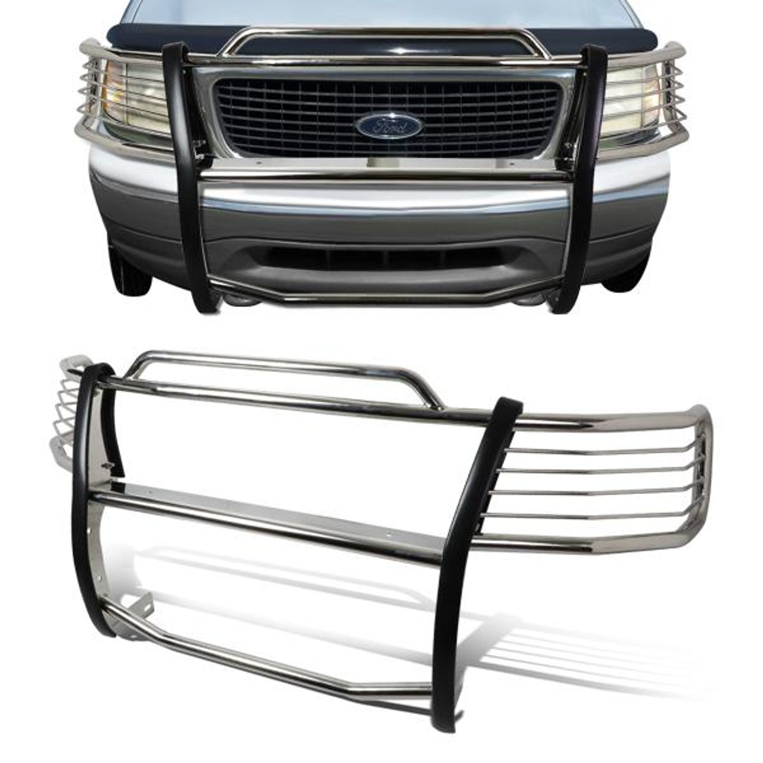 99-04 Ford F150 F250 Expedition Brush Grille Guard - Stainless Steel