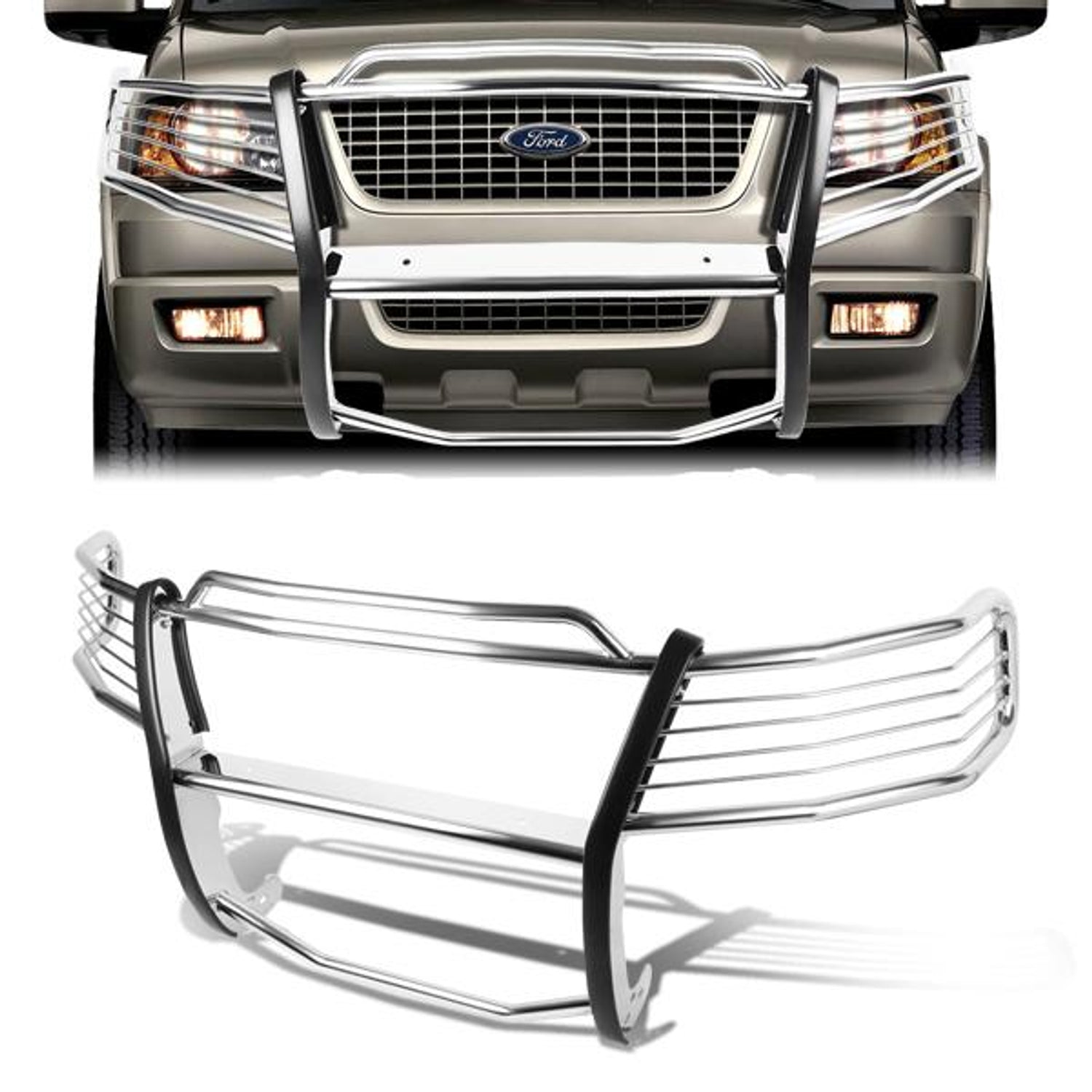 03-06 Ford Expedition Brush Grille Guard - Stainless Steel