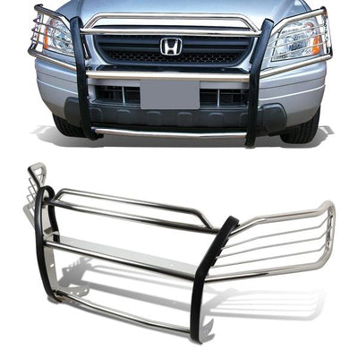 03-08 Honda Pilot Brush Grille Guard - Stainless Steel