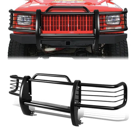 84-01 Jeep Cherokee XJ Brush Grille Guard - Steel - Black