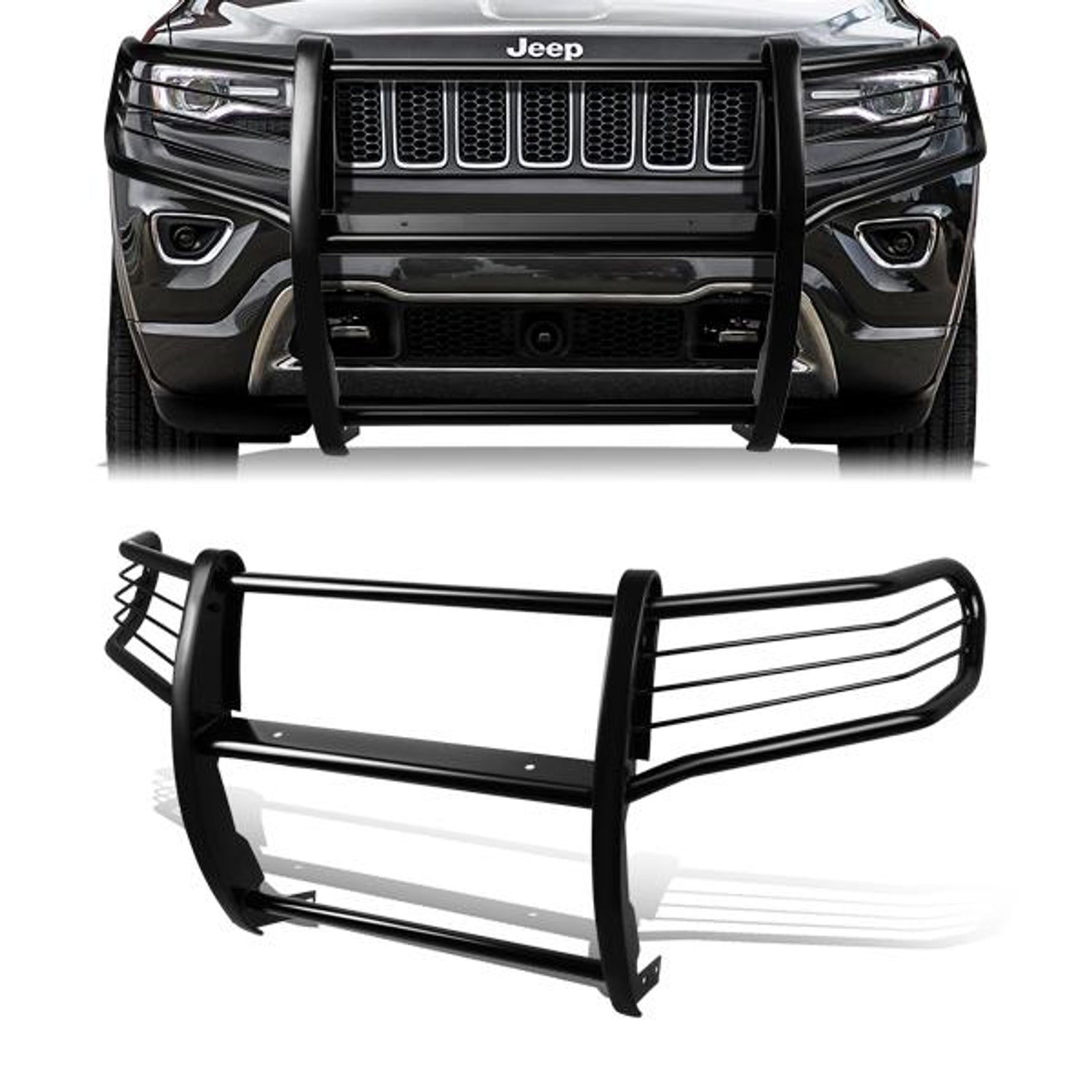 11-16 Jeep Grand Cherokee Brush Grille Guard - Steel - Black