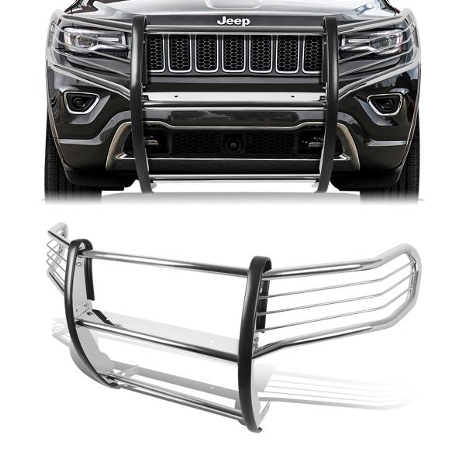 11-16 Jeep Grand Cherokee Brush Grille Guard - Stainless Steel