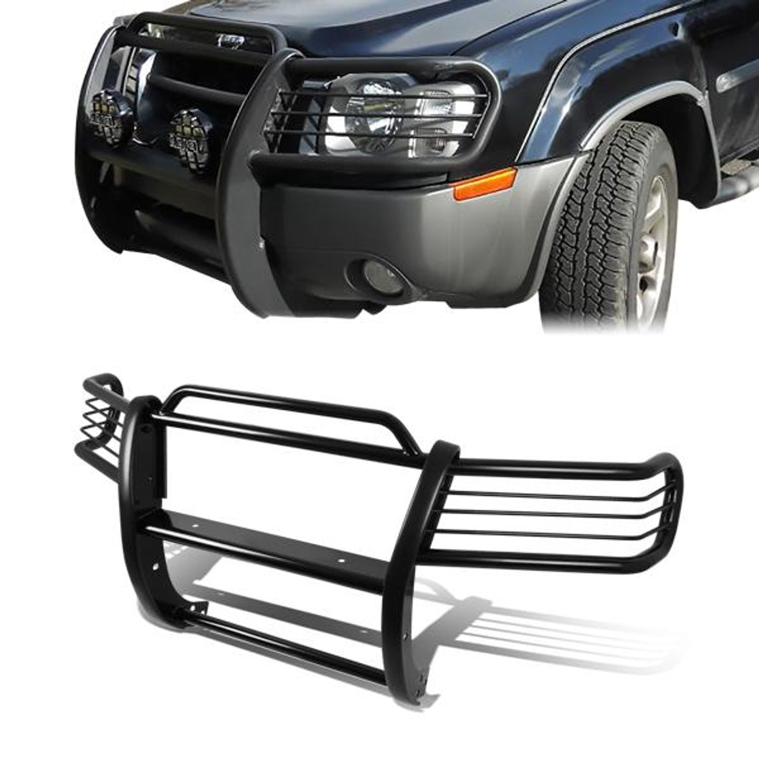 02-04 Nissan Xterra Brush Grille Guard - Steel - Black