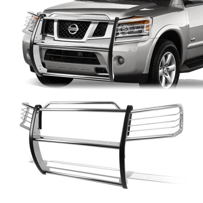 04-15 Nissan Titan Armada Brush Grille Guard - Stainless Steel