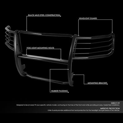 D-Motoring - 07-13 Chevy Silverado 1500Brush Guard - Coated - Mild Steel - 2